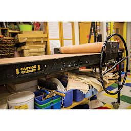 Brent SR-20 Slab Roller - Studio shot of slab roller set up with accessories
