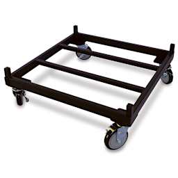 Skutt Rolling Kiln Stands - Angled view of a single Kiln Stand
