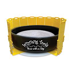 WiziWig Tools Clay Shield - Front view of clay shield on wheel