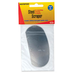 Kemper Steel Scrapers - 3-3/4", Serrated Edge, front of packaging