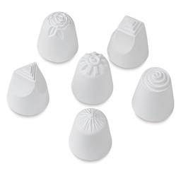 Mayco Press Tools - Top view of 6 pc 3D Designs Set 