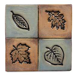 Mayco Press Tools - Finished tiles showing each Leaf Designs pattern