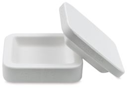 Mayco Slump and Hump Molds - Two piece Square Mold shown  open