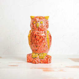 Mayco Jungle Gems Crystal Glaze - Day Lily - finished owl statue