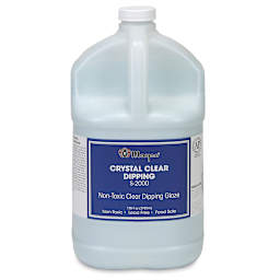 Mayco Crystal Clear Dipping Glaze - Front of one gallon jug with label