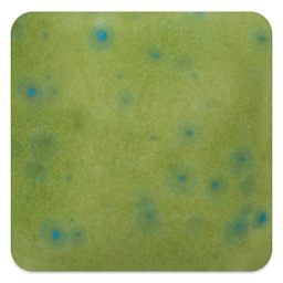 Mayco Speckled Stroke & Coat Glaze - Speckled Sour Apple, fired at cone 10 reduction