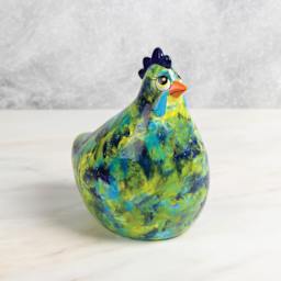 Mayco Stroke & Coat Wonderglazes - additional finished hen figurine example