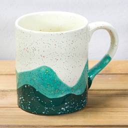 Mayco Speckled Stroke & Coat Glazes - finished mug example