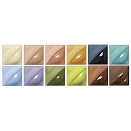 Amaco Lead-Free Velvet Underglazes Classroom Packs - Set of 12, 2 oz, Set #2 (fired color samples)