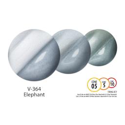 Amaco Lead-Free Velvet Underglaze - Elephant cone 05, cone 5, and cone 10 comparison