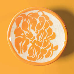 Amaco Lead-Free Velvet Underglaze - Nectar applied to clay surface