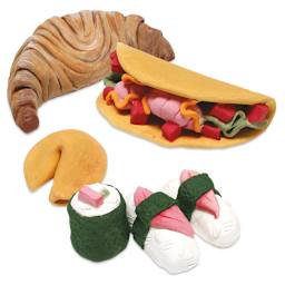 Amaco Lead-Free Velvet Underglazes, Finished Artwork (food)