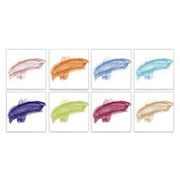 Amaco Lead-Free Semi-Moist Underglaze Sets - Set No. 110 (Swatched)