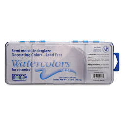 Amaco Semi-Moist Underglaze - Set No. 112, Set of 8 - front of packaging