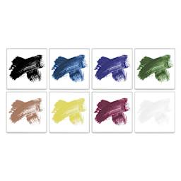 Amaco Lead-Free Semi-Moist Underglaze Sets - Set No. 108 (Swatched)