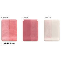 Rose Amaco LUG Liquid Underglaze fired to Cone 05, Cone 6, and Cone 10.