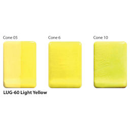 Light Yellow Amaco LUG Liquid Underglaze fired to Cone 05, Cone 6, and Cone 10.