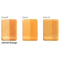 Orange Amaco LUG Liquid Underglaze fired to Cone 05, Cone 6, and Cone 10.