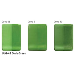 Dark Green Amaco LUG Liquid Underglaze fired to Cone 05, Cone 6, and Cone 10.