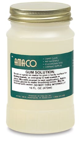 Amaco Gum Solution - Front of 16 oz Jar