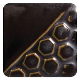 Mayco Elements Glaze - Black Adventurine, fired at cone 6 oxidation