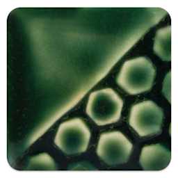 Mayco Elements Glaze - Holiday Green, fired at cone 6 oxidation