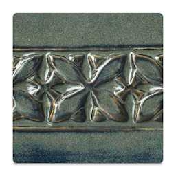 Amaco Potter's Choice Glazes - River Rock,  PC-67. Color sample in blue-green shades.