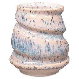 Amaco Potter's Choice Flux Glaze - Pint, Aurora Breeze, finished piece