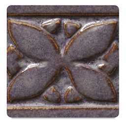 Amaco Potter's Choice Glazes - Smokey Merlot, PC-57. Color sample in light-medium plum shades.