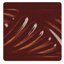 Amaco Potter's Choice Glazes - Deep Firebrick, PC-59. Color sample in light-dark color contrast.
