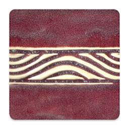 Amaco Potter's Choice Glaze - Gallon, Copper Red. Color sample of copper red with natural contrasts