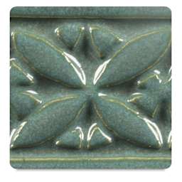 Amaco Potter's Choice Glazes - Tourmaline, PC-27. Color sample in turquoise variations.