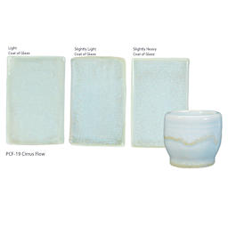 Light Coat of Glaze. Slightly Light Coat of Glaze. Slightly Heavy Coat of Glaze. PCF-19 Cirrus Flow.