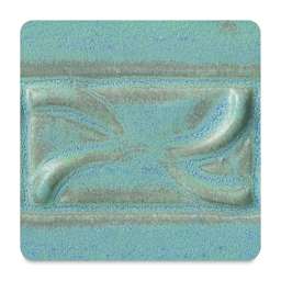 Amaco Potter's Choice Glaze - Gallon, Blue Stone. Color sample in light blue and natural outlines.