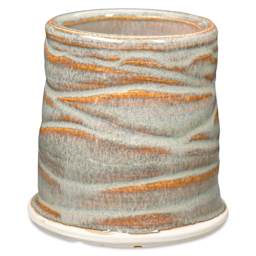 Amaco Potter's Choice Flux Glaze - Pint, Mystic Tide, fired piece