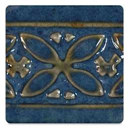 Amaco Potter's Choice Glazes - Sapphire Float, PC-24. Color sample in rich blue.
