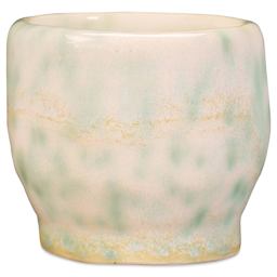 Amaco Potter's Choice Flux Glaze - Pint, Moss Mist finished bowl example