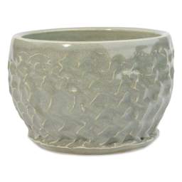 Potter's Choice Glaze - Sage, 16 oz (Pint), Liquid finished bowl example