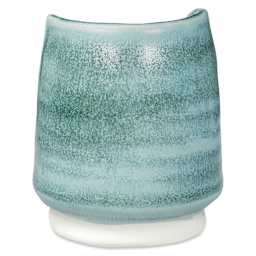 Amaco Potter's Choice Glaze - Pint, Serpentine Green fired to cone 5 applied to upright vessel