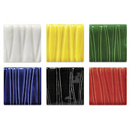 Speedball Earthenware Glazes - Color swatches of School pack of 6 shown