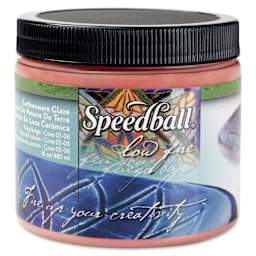 Speedball Earthenware Glaze - 16 oz, Red - front of packaging