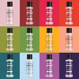 Speedball Ceramic Underglaze - Sampler, Set of 12, 2 oz (Bottles with color swatches)