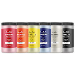 Speedball Ceramic Underglaze - Set of 6, 16 oz (Set contents)