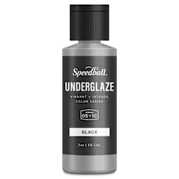 Speedball Ceramic Underglaze - Black, Opaque, 2 oz