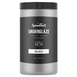 Speedball Ceramic Underglaze - Black, Opaque, 16 oz