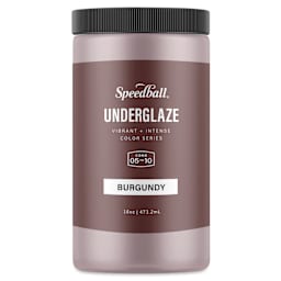 Speedball Ceramic Underglaze - Burgundy, Opaque, 16 oz