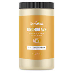 Speedball Ceramic Underglaze - Yellow Orange, Opaque, 16 oz