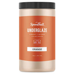Speedball Ceramic Underglaze - Orange, Opaque, 16 oz