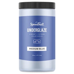 Speedball Ceramic Underglaze - Medium Blue, Opaque, 16 oz