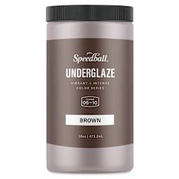 Speedball Ceramic Underglaze - Brown, Opaque, 16 oz